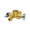 Thrifco Plumbing 1/2 Inch FIP x 3/8 Inch Comp x 3/8 Inch Comp Dual Outlet Shut Off Angle Stop 4406681